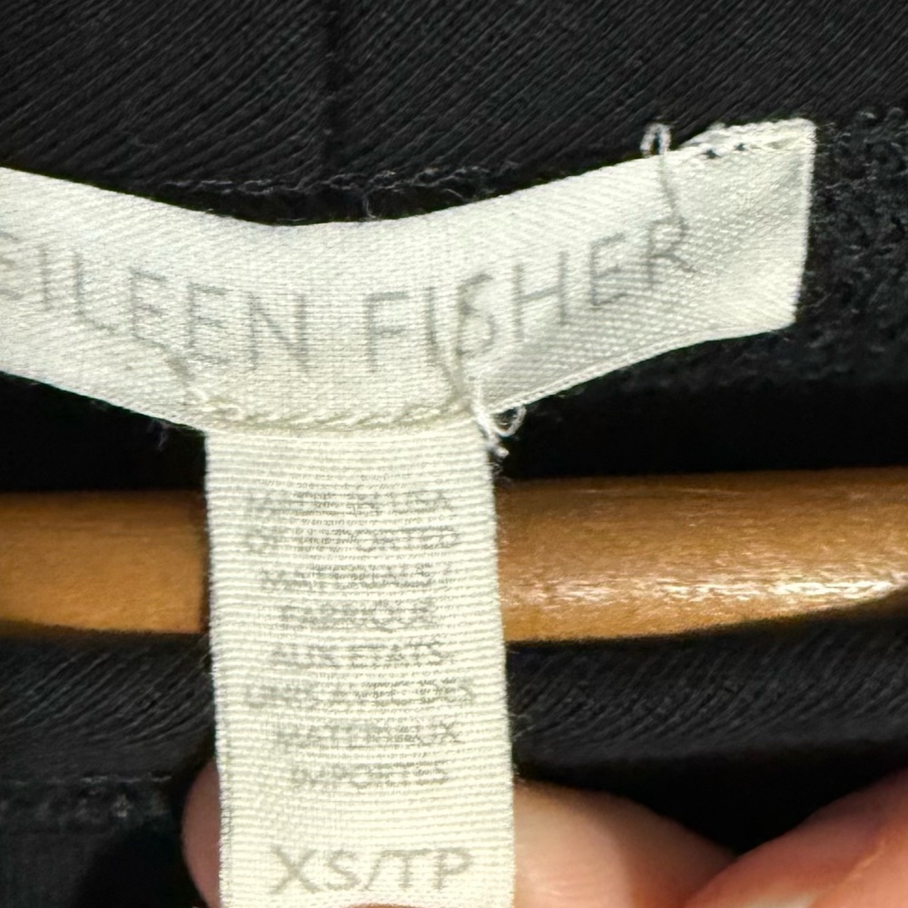 Eileen Fisher Black 100% Organic Cotton Sweatshirt XS - Picture 5 of 5